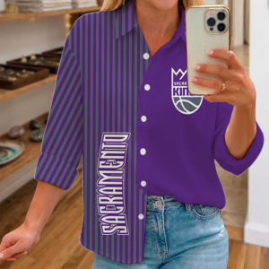Limited Edition – Customized NBA Sacramento Kings Women Casual Shirt For Fan