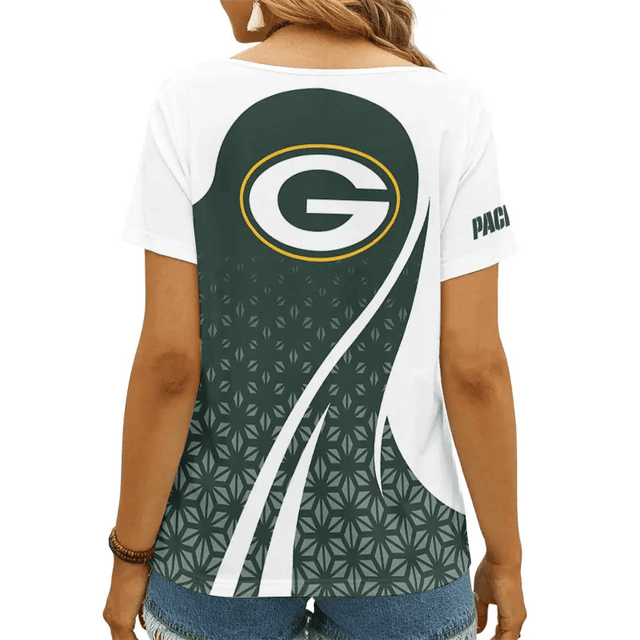 Limited Edition – Customized NFL Green Bay Packers V-Neck Female Shirt - Image 2