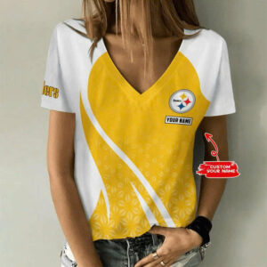 Limited Edition – Customized NFL Pittsburgh Steelers V-Neck Female Shirt
