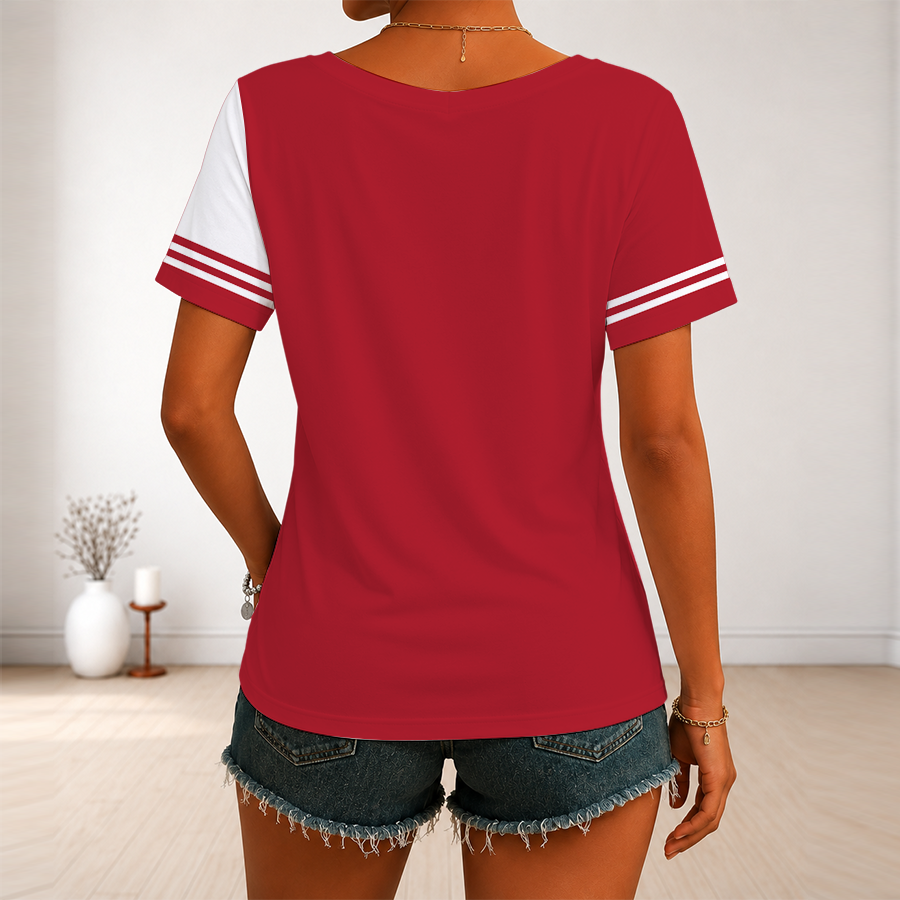 Limited Edition – Customized NHL Montreal Canadiens V-Neck Female Shirt - Image 2