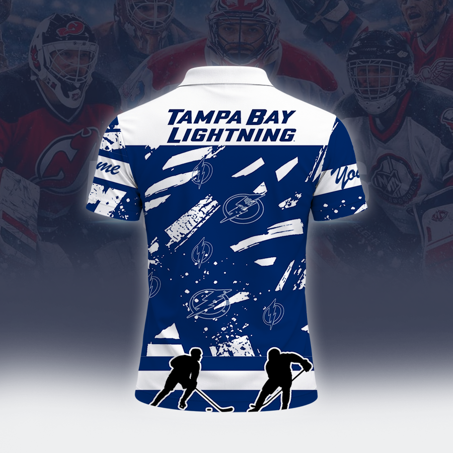 Limited Edition – Customized NHL Tampa Bay Lightning Polo Shirt - Image 2