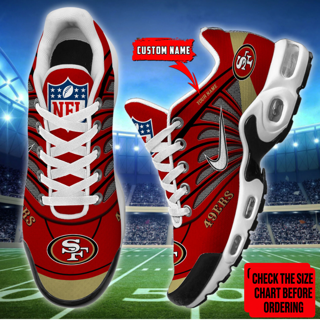 Limited Edition – Customized NFL San Francisco 49Ers Air Max Plus Sneakers