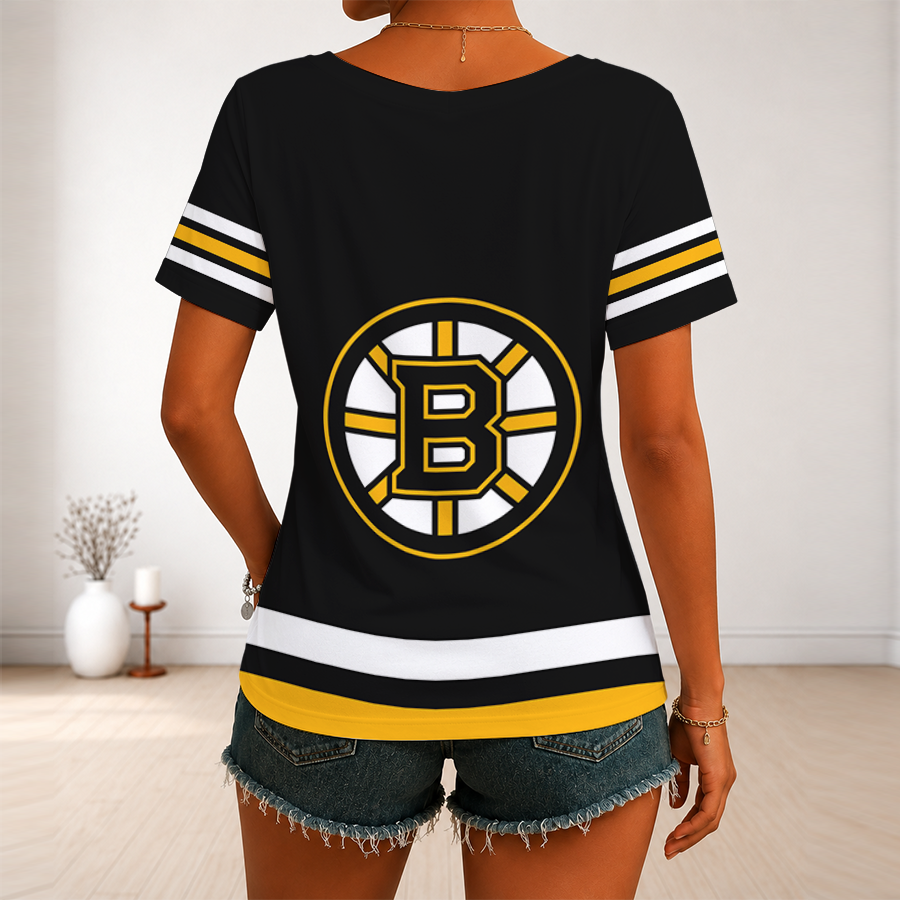 Limited Edition – Customized NHL Boston Bruins V-Neck Female Shirt - Image 2