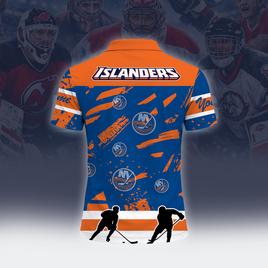 Limited Edition – Customized NHL New York Islanders Polo Shirt - Image 2