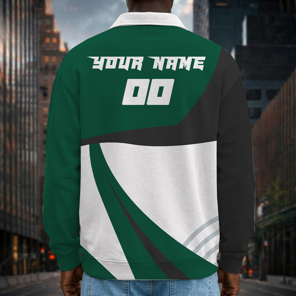 Limited Edition – Customized NFL New York Jets Long Sleeve Polo Shirt - Image 2