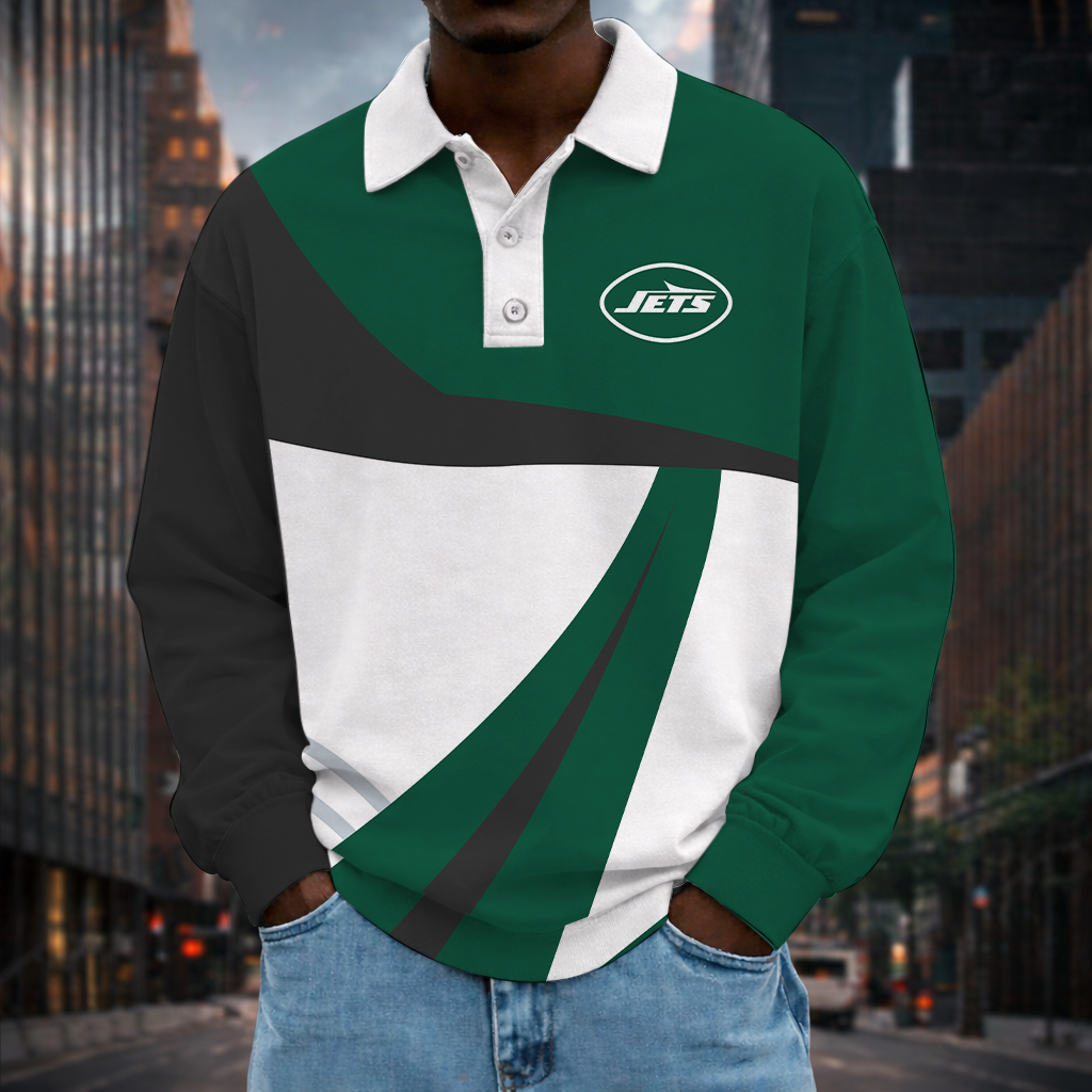 Limited Edition – Customized NFL New York Jets Long Sleeve Polo Shirt