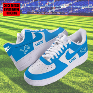 Limited Edition – Customized NFL Detroit Lions Air Force 1 Shoes