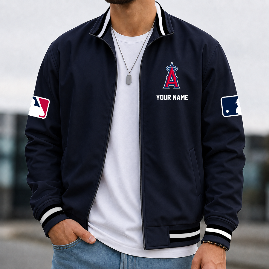Limited Edition – Customized MLB Los Angeles Angels Multicolor Men’s Casual Jacket - Image 2