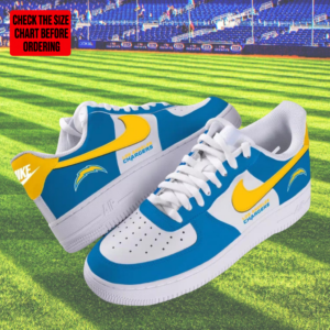 Limited Edition – Customized NFL Los Angeles Chargers Air Force 1 Shoes