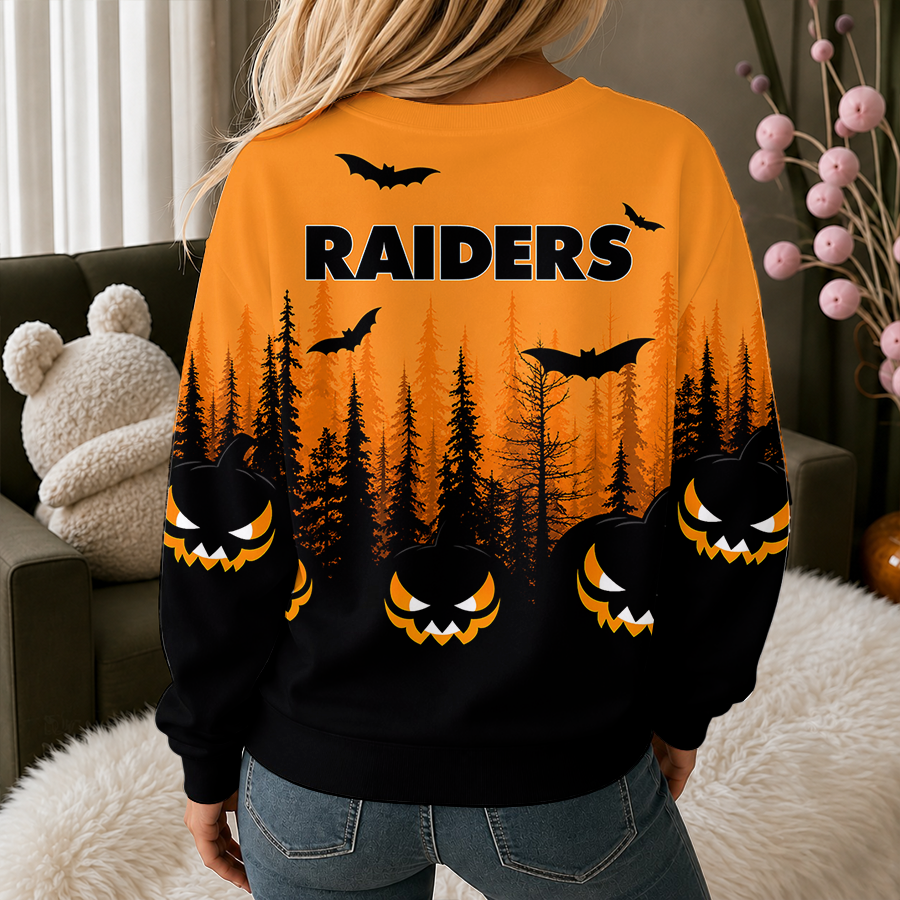Limited Edition – Customized NFL Las Vegas Raiders Unisex Halloween Sweatshirt - Image 2