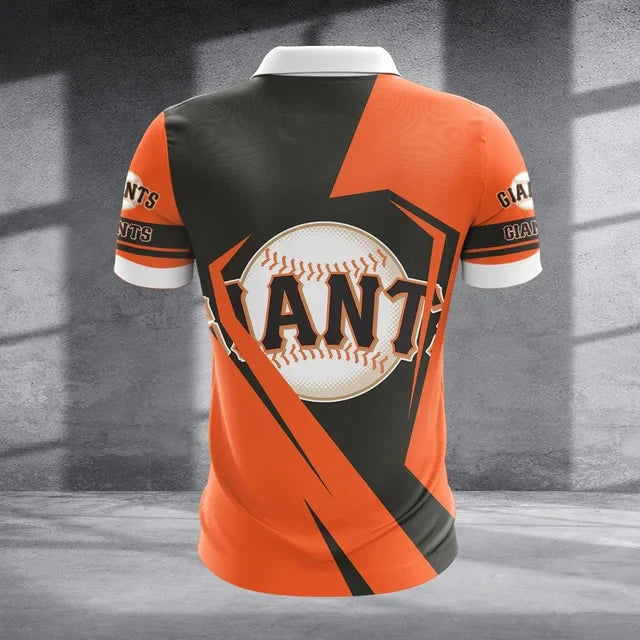 Limited Edition – Customized MLB San Francisco Giants Zip Polo Shirt - Image 2