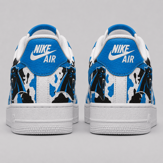 Limited Edition – Customized NFL Carolina Panthers Air Force 1 Shoes - Image 3