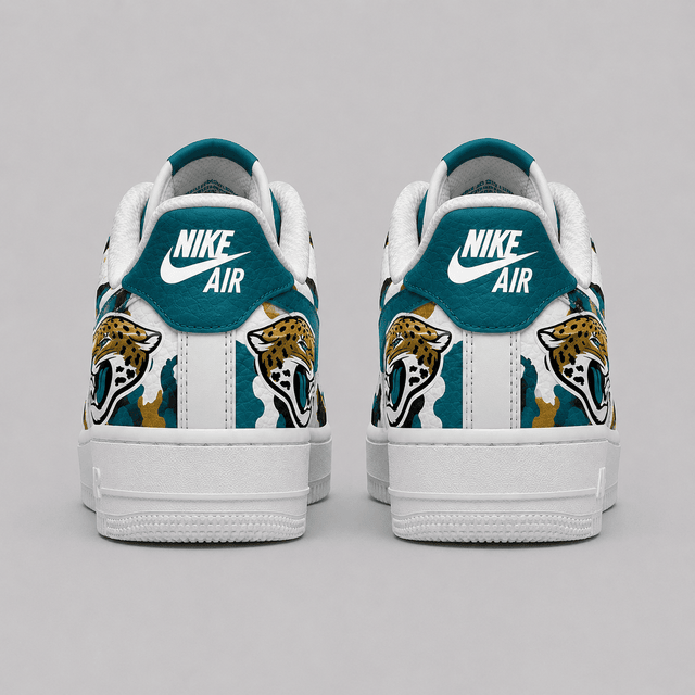 Limited Edition – Customized NFL Jacksonville Jaguars Air Force 1 Shoes - Image 3