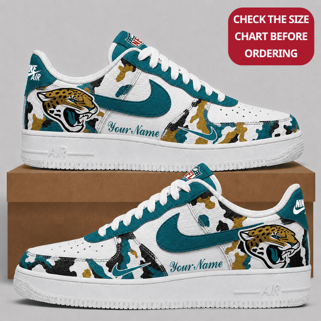 Limited Edition – Customized NFL Jacksonville Jaguars Air Force 1 Shoes