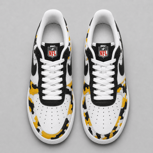 Limited Edition – Customized NFL Pittsburgh Steelers Air Force 1 Shoes - Image 2
