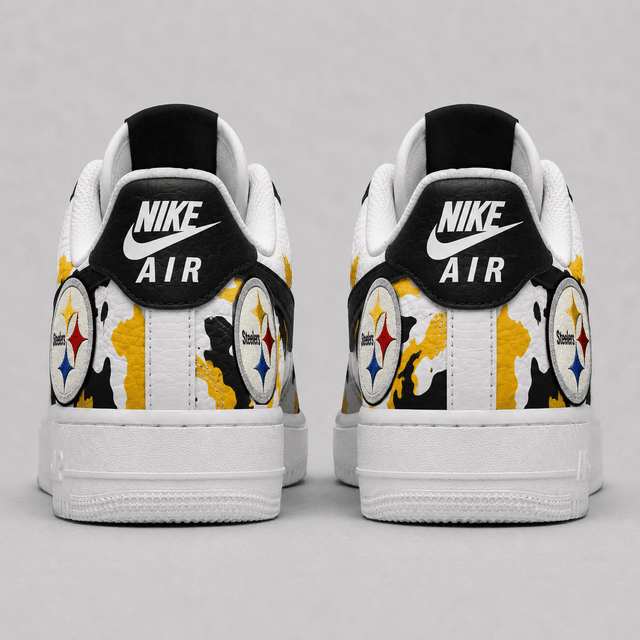 Limited Edition – Customized NFL Pittsburgh Steelers Air Force 1 Shoes - Image 3