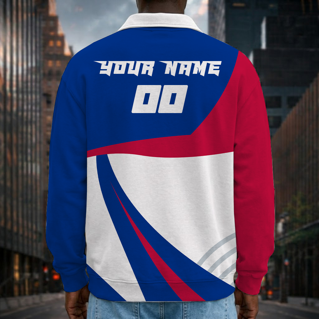 Limited Edition – Customized NFL Buffalo Bills Long Sleeve Polo Shirt - Image 2