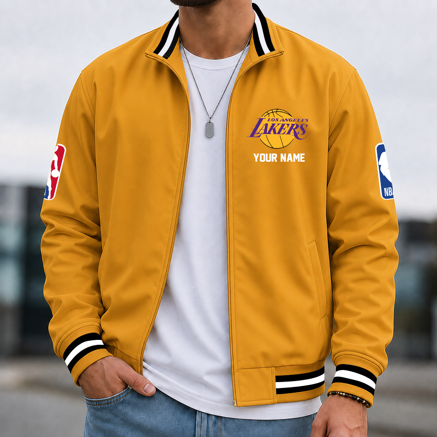 Limited Edition – Customized NBA Los Angeles Lakers Multicolor Men’s Casual Jacket - Image 2