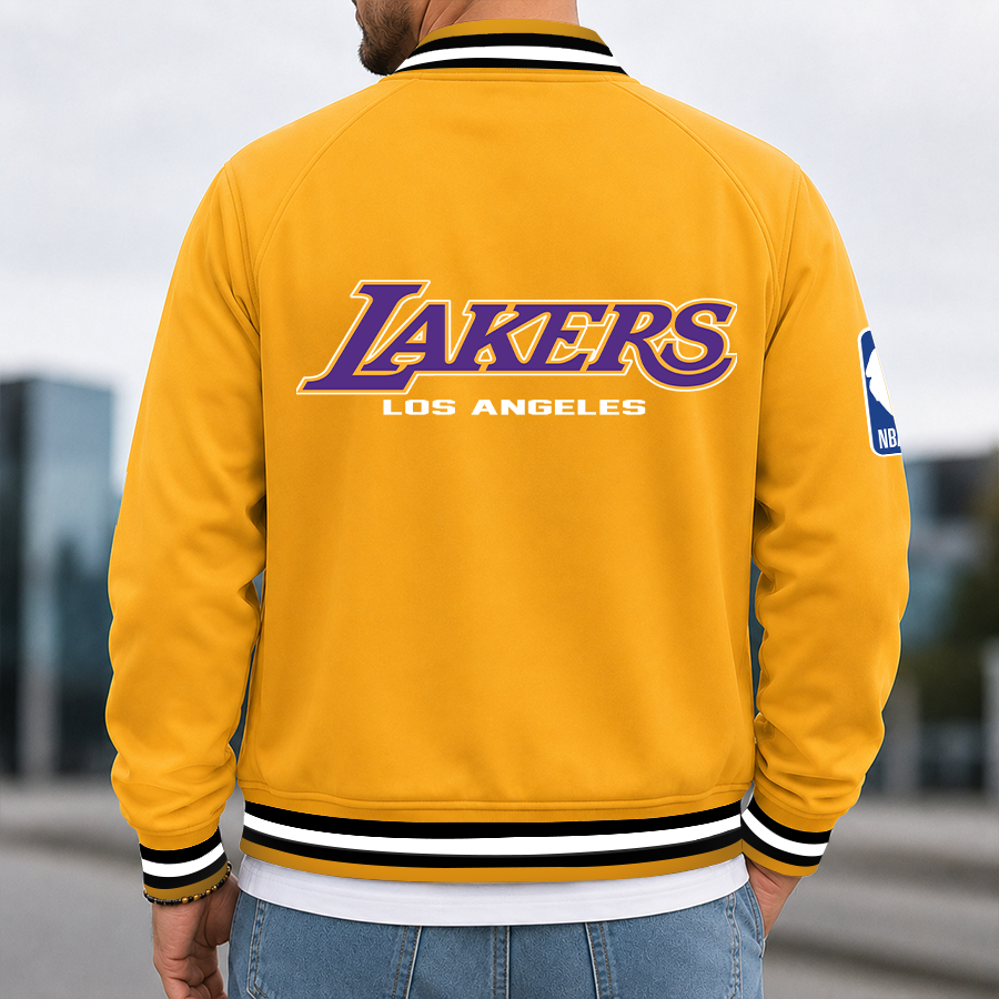 Limited Edition – Customized NBA Los Angeles Lakers Multicolor Men’s Casual Jacket - Image 3