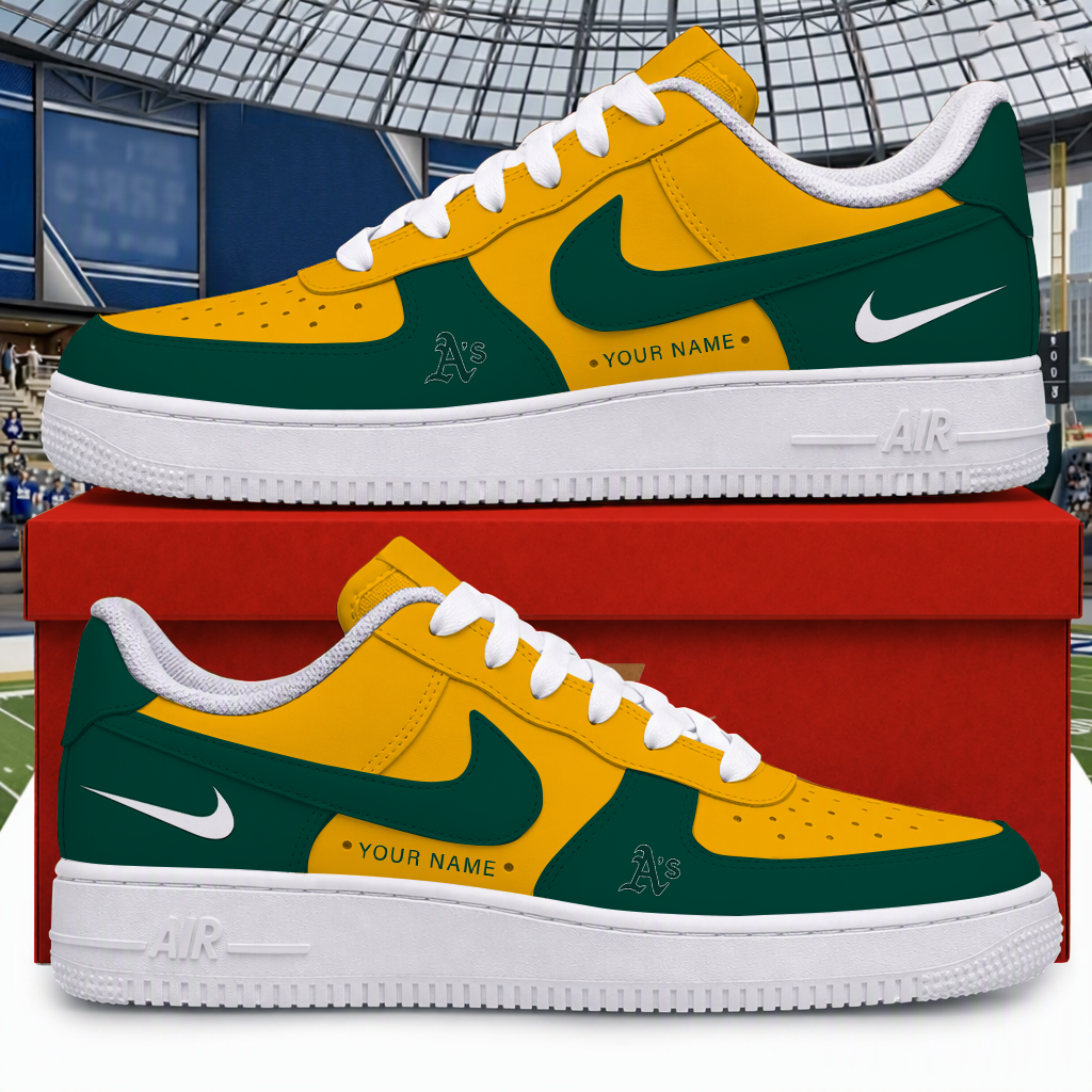 Limited Edition – Customized MLB Oakland Athletics Air Force 1 Shoes