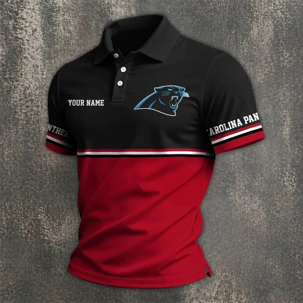 Limited Edition – Customized NFL Carolina Panthers Polo Shirt - Image 2