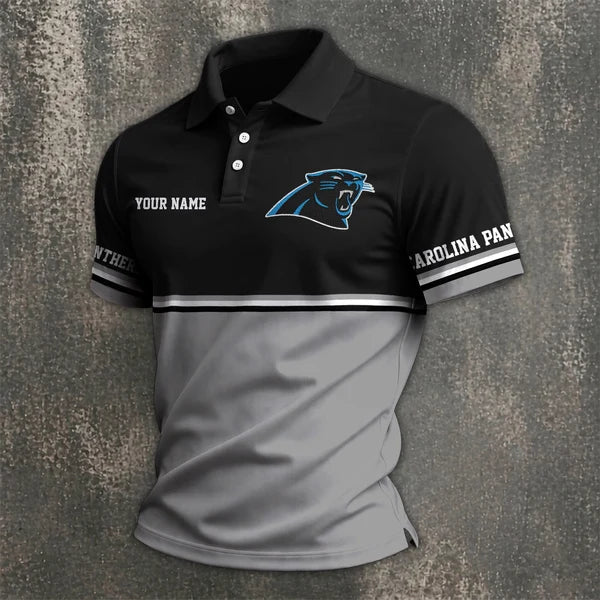 Limited Edition – Customized NFL Carolina Panthers Polo Shirt - Image 3