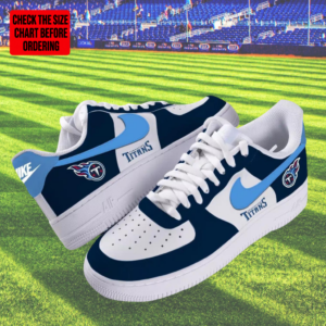 Limited Edition – Customized NFL Tennessee Titans Air Force 1 Shoes
