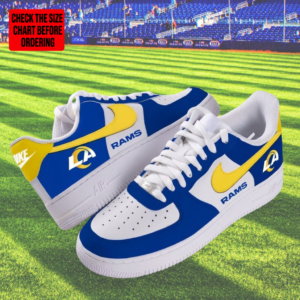 Limited Edition – Customized NFL Los Angeles Rams Air Force 1 Shoes