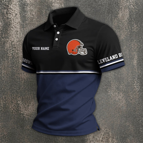 Limited Edition – Customized NFL Cleveland Browns Polo Shirt - Image 5