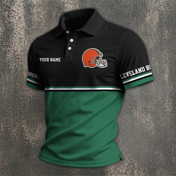 Limited Edition – Customized NFL Cleveland Browns Polo Shirt - Image 4
