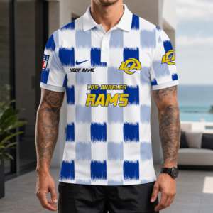 Limited Edition – Customized NFL Los Angeles Rams Polo Shirt