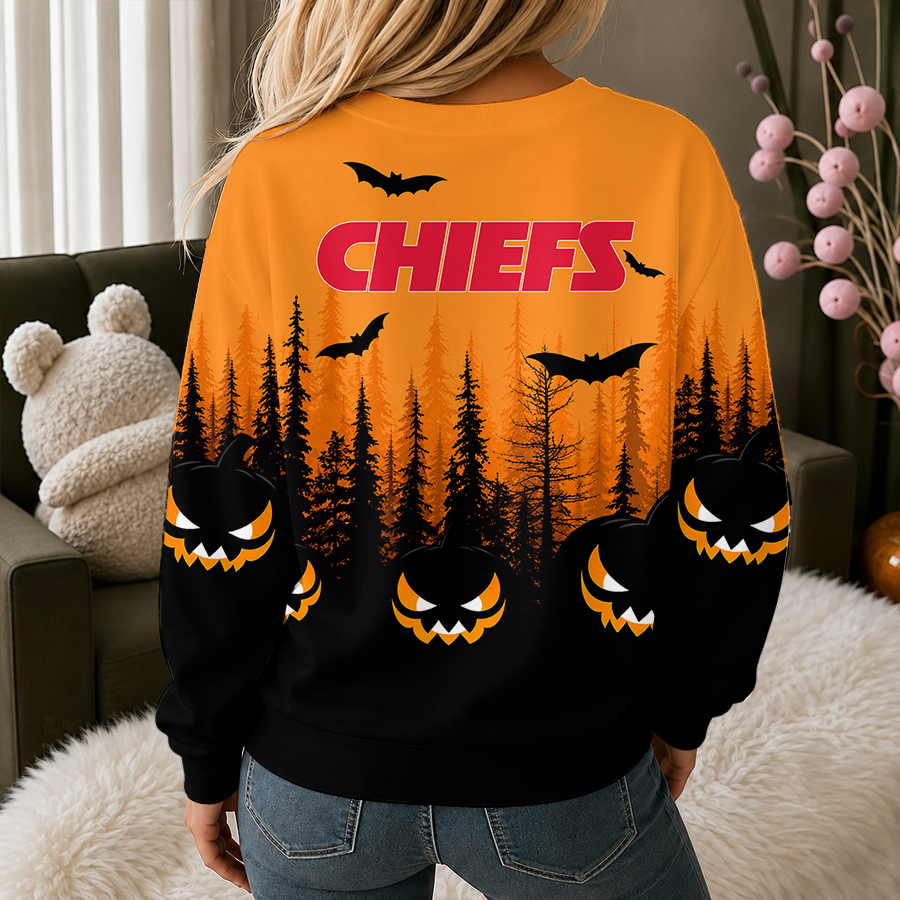 Limited Edition – Customized NFL Kansas City Chiefs Unisex Halloween Sweatshirt - Image 2
