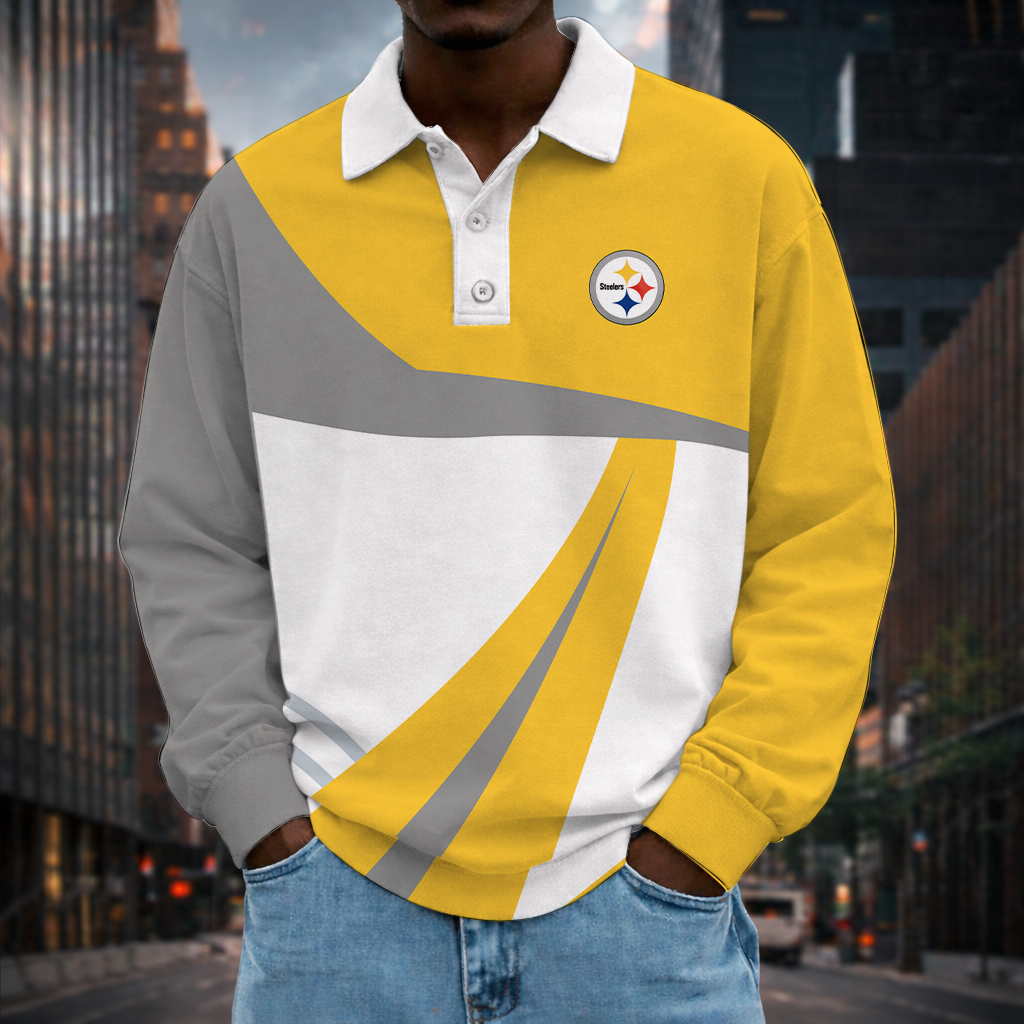 Limited Edition – Customized NFL Pittsburgh Steelers Long Sleeve Polo Shirt