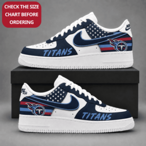 Limited Edition – Customized NFL Tennessee Titans Air Force 1 Shoes
