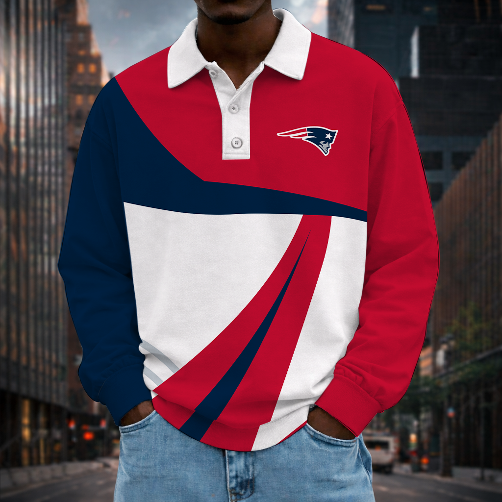 Limited Edition – Customized NFL New England Patriots Long Sleeve Polo Shirt