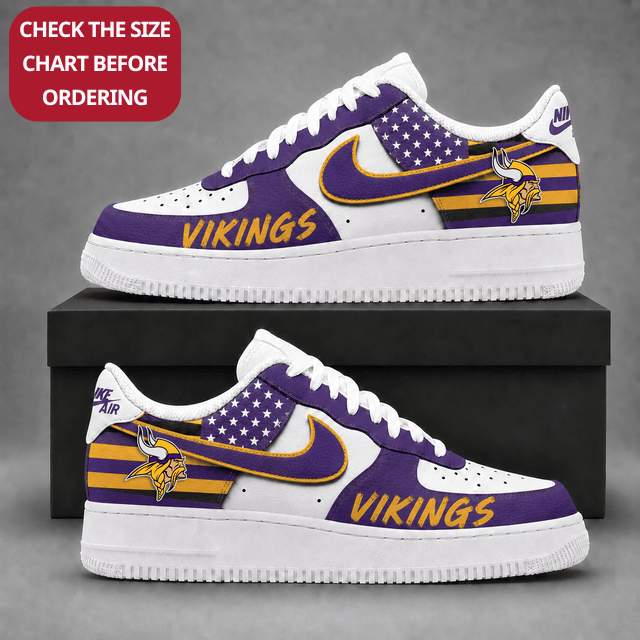 Limited Edition – Customized NFL Minnesota Vikings Air Force 1 Shoes