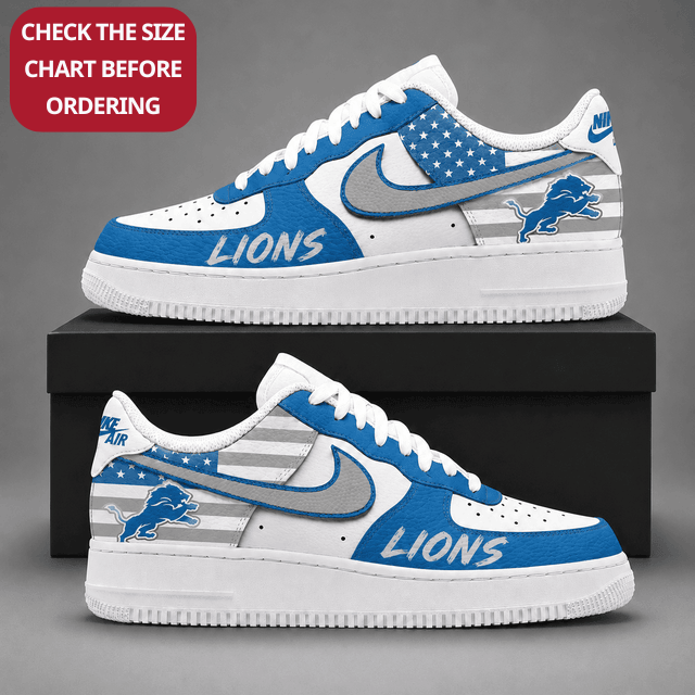 Limited Edition – Customized NFL Detroit Lions Air Force 1 Shoes