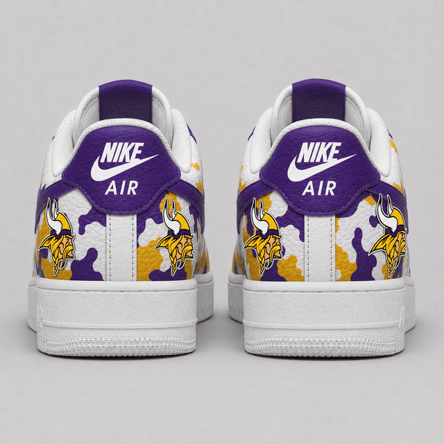 Limited Edition – Customized NFL Minnesota Vikings Air Force 1 Shoes - Image 3