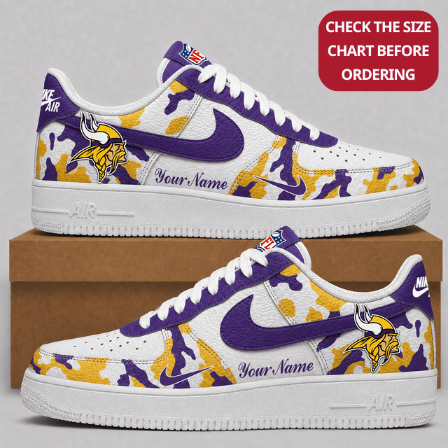 Limited Edition – Customized NFL Minnesota Vikings Air Force 1 Shoes