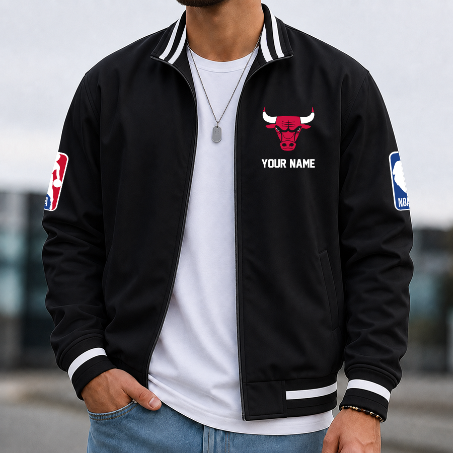 Limited Edition – Customized NBA Chicago Bulls Multicolor Men’s Casual Jacket - Image 2
