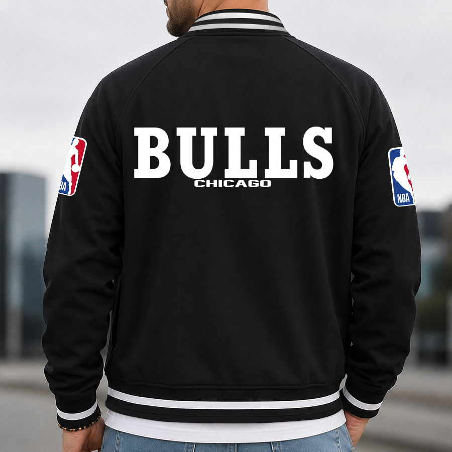 Limited Edition – Customized NBA Chicago Bulls Multicolor Men’s Casual Jacket - Image 3