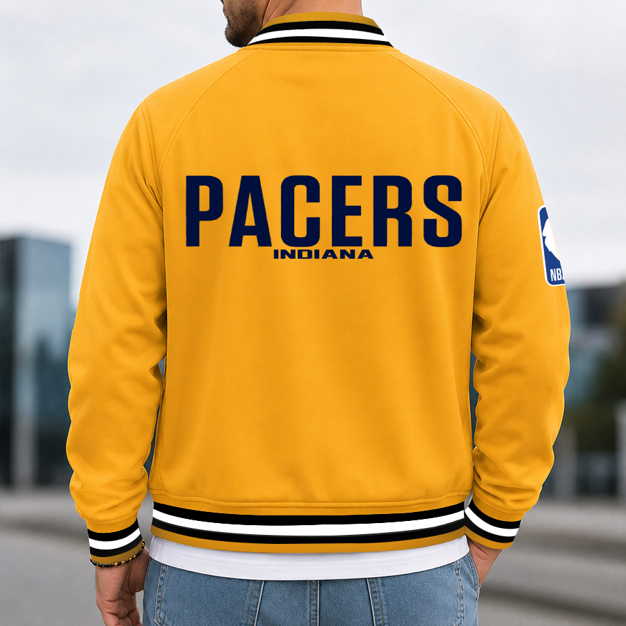 Limited Edition – Customized NBA Indiana Pacers Multicolor Men’s Casual Jacket - Image 3