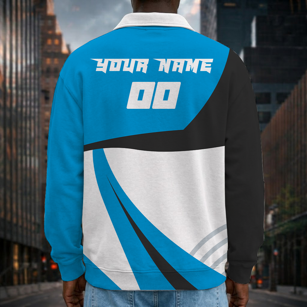 Limited Edition – Customized NFL Carolina Panthers Long Sleeve Polo Shirt - Image 2