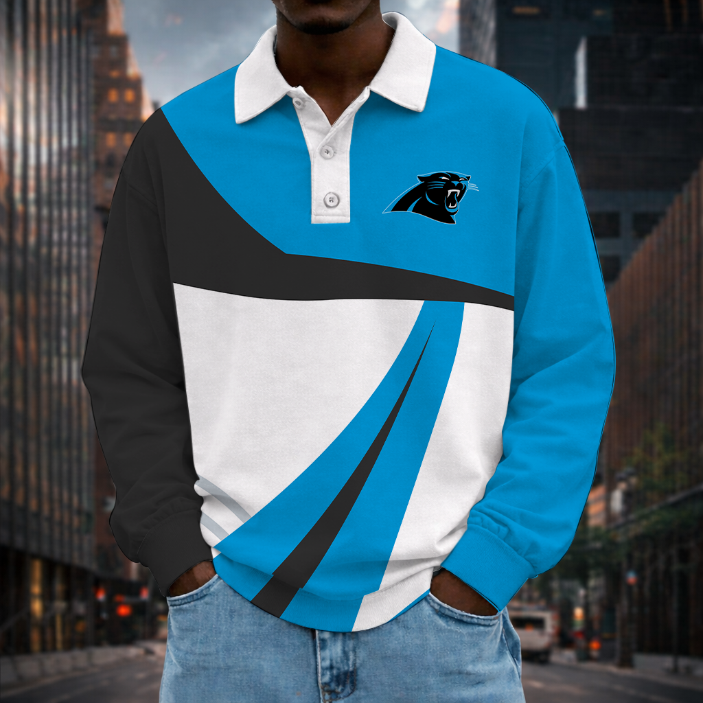 Limited Edition – Customized NFL Carolina Panthers Long Sleeve Polo Shirt