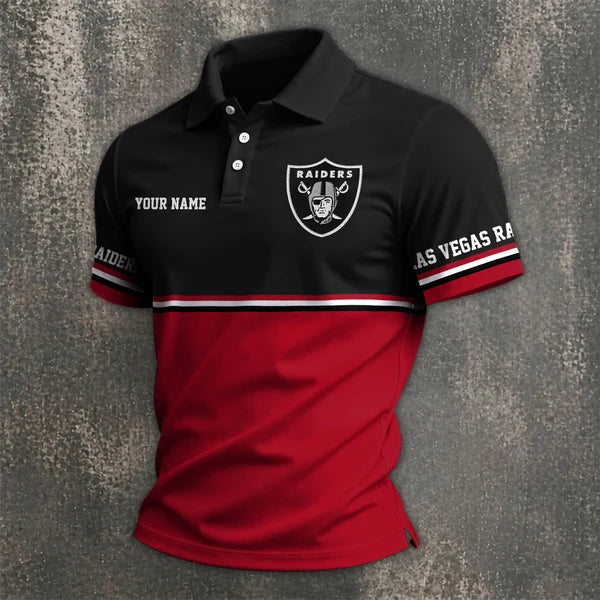Limited Edition – Customized NFL Las Vegas Raiders Polo Shirt - Image 2