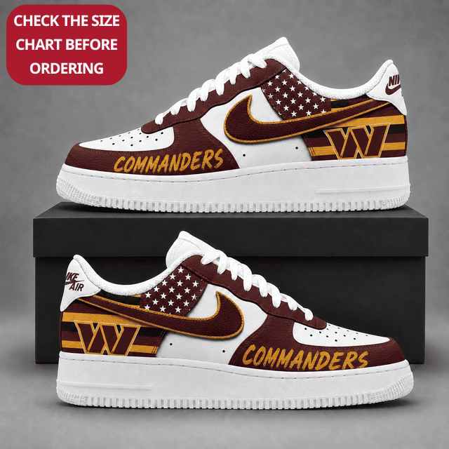 Limited Edition – Customized NFL Washington Commanders Air Force 1 Shoes