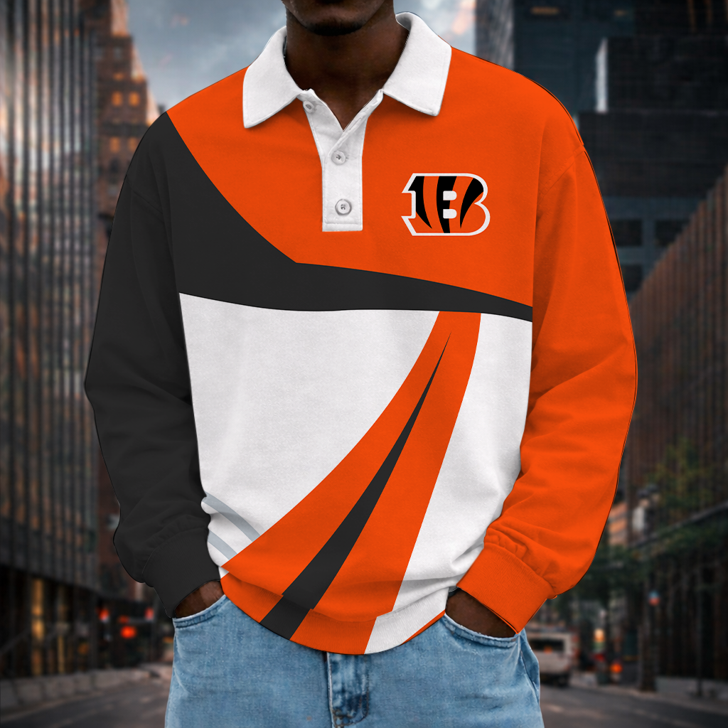 Limited Edition – Customized NFL Cincinnati Bengals Long Sleeve Polo Shirt