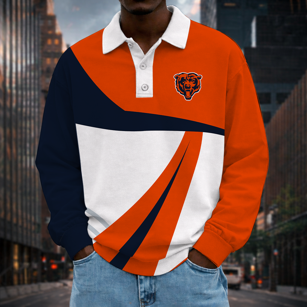 Limited Edition – Customized NFL Chicago Bears Long Sleeve Polo Shirt