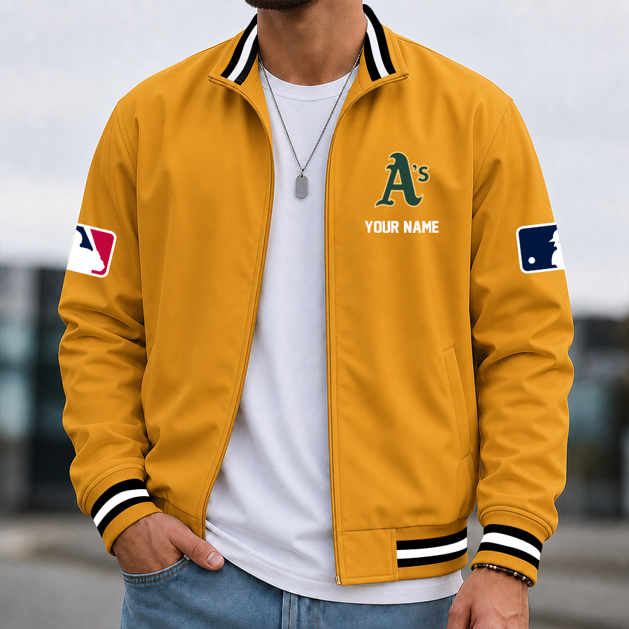 Limited Edition – Customized MLB Oakland Athletics Multicolor Men’s Casual Jacket - Image 2