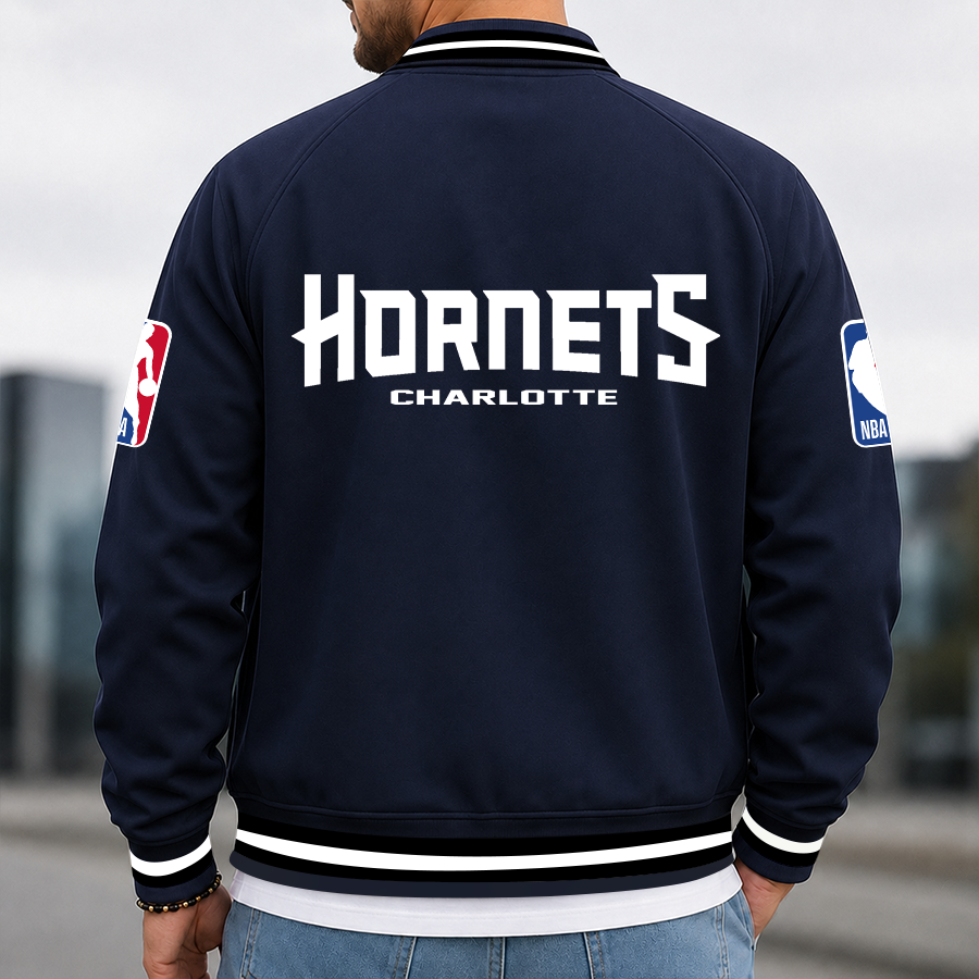 Limited Edition – Customized NBA Charlotte Hornets Multicolor Men’s Casual Jacket - Image 3